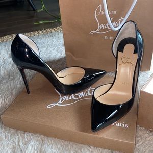 Christian Louboutin Iriza 100 mm Black Patent Heels (worn couple of times!)